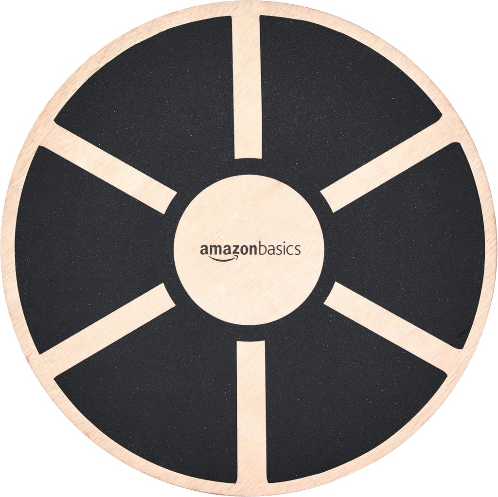 Amazon Basics Wood Wobble Balance Trainer Board, Slip Resistant, for Exercise and Core Strength