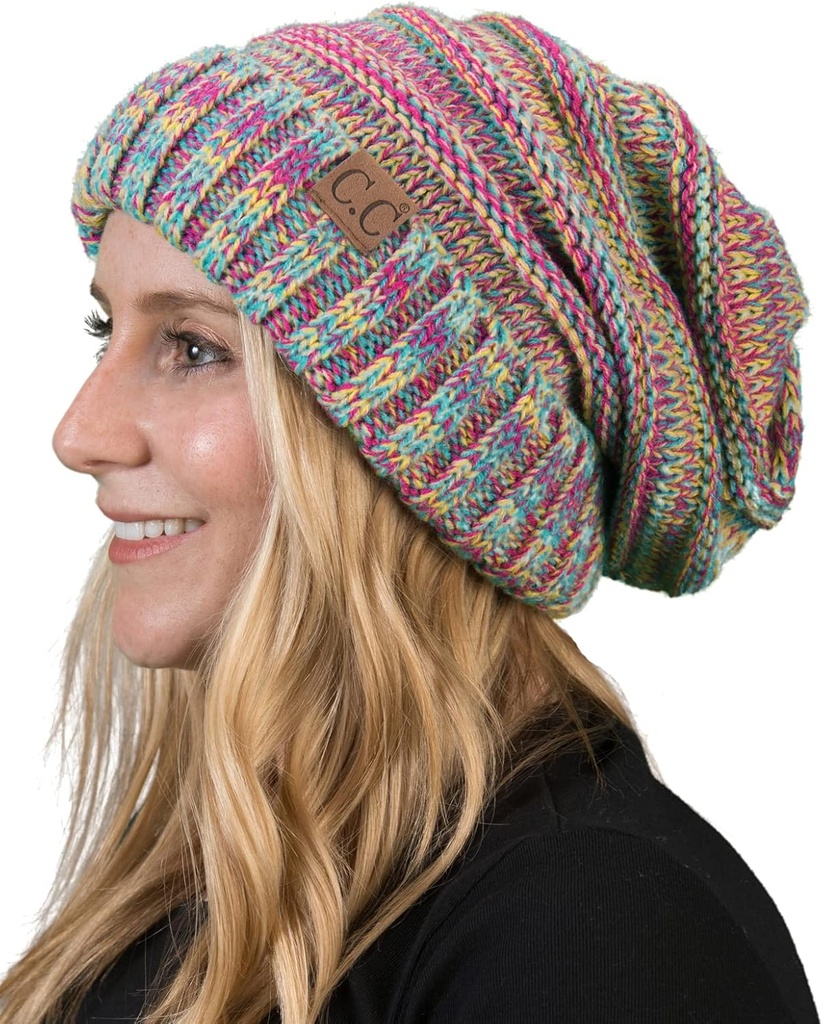 Slouchy Beanie for Women Winter Hat Warm Slouch Oversized Soft Chunky Cable Knit Beanies for Cold Weather
