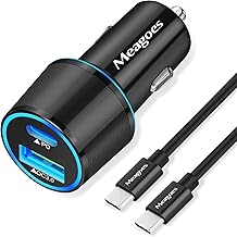 67.5W Car Charger USB C Super Fast Charging, 45W USBC & QC3.0 Port Block for iPhone 17 Pro Max/Air/16/15/iPad, Samsung S25 Android Cell Phone, Dual 12V Cigarette Lighter Adapter + 3.3 ft Type C Cable