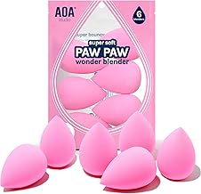 AOA Studio Collection makeup Sponge Set Latex Free and High-definition Set of 6 makeup Wonder blender For Powder Cream and Liquid, Super Soft Wonder Beauty Cosmetic (One Size)