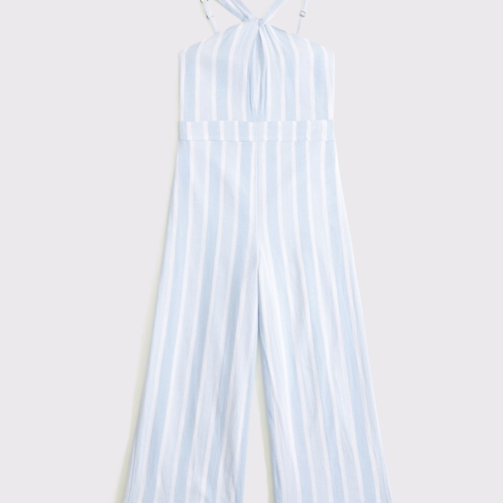Abercrombie Kids Linen-Blend Halter Jumpsuit