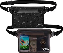 手机配件 airuntech waterproof fanny pack phone pouch dry bag for passport wallet purse floating waterproof bags for travel beach swimming kayaking boating cruise accessories (One Size)