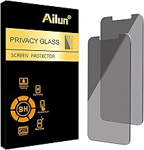 Ailun Privacy Screen Protector for iPhone 16e / iPhone 14 / iPhone 13 / iPhone 13 Pro [6.1 Inch] 2 Pack Anti Spy Private Tempered Glass Anti-Scratch Case Friendly [Not for iPhone 16 6.1 Inch] (One Size)