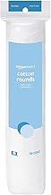 Amazon Basics Hypoallergenic Cotton Rounds for Makeup Removal and Skincare, 100 Count, 1 Pack (One Size)