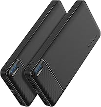 AsperX 2-Pack 10000mAh USB C Output Portable Charger Power Bank Fast Charging, Portable Phone Charger External Battery Pack for iPhone, Samsung, Google LG and Heated Vest (One Size)
