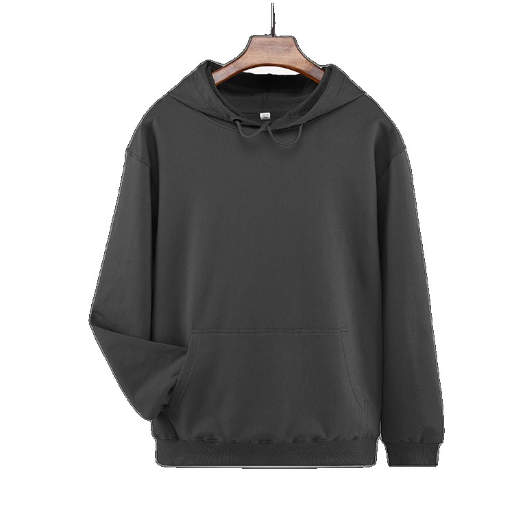 Autumn new all-match couple long-sleeved sweater men's solid color coat hoodie round neck printed LOGO wholesale wholesale