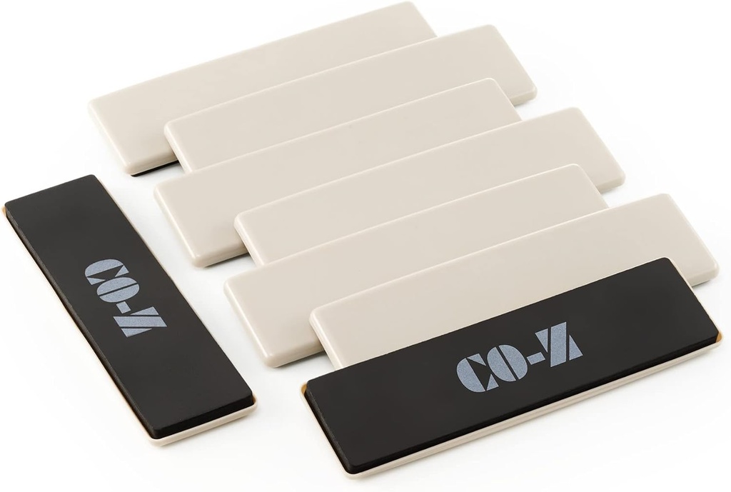 CO-Z Large Furniture Sliders - 8 Pack, 2 1/2" x 9" Rectangle Reusable Furniture Sliders for Carpet, Heavy-Duty Furniture Gliders Movers for Hardwood Floors, Plastic Moving Pads for Heavy Furniture (One Size)
