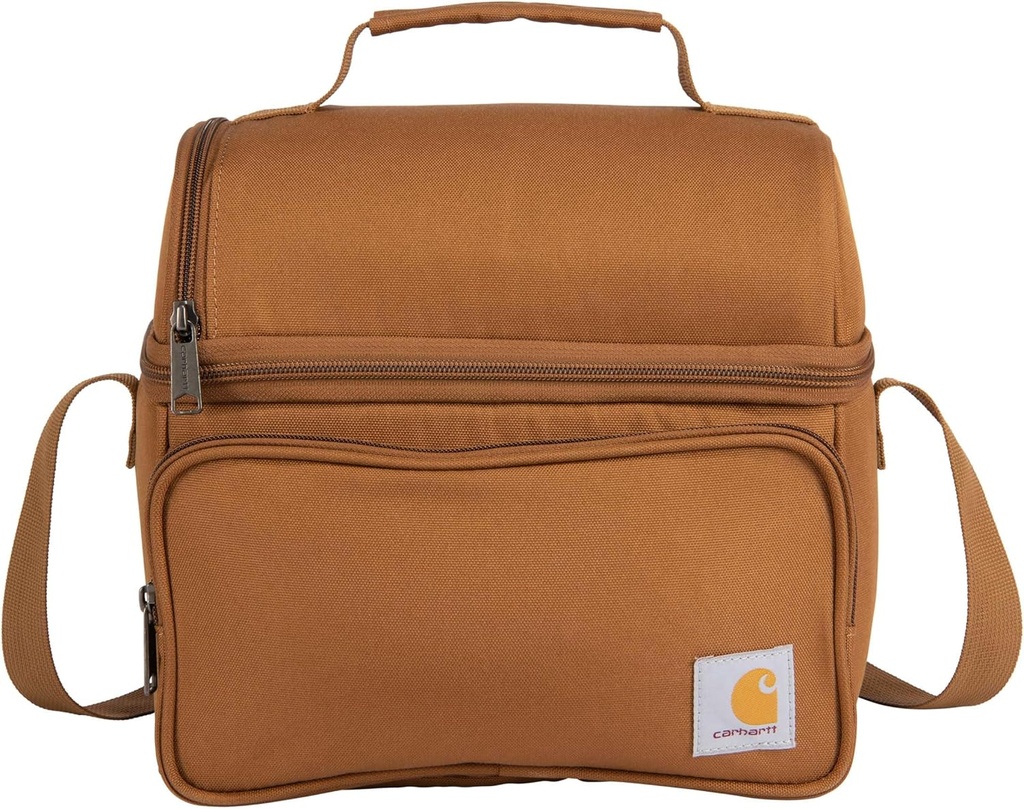 Carhartt Camping Cooler, Worksite Lunchbox, Soft Shell Lunch Bag for Construction Sites, Work and Everyday Use, Brown (One Size)