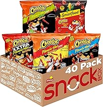 Cheetos Cheese Flavored Snacks, Flamin' Hot Mix Variety Pack, (Pack of 40) (One Size)