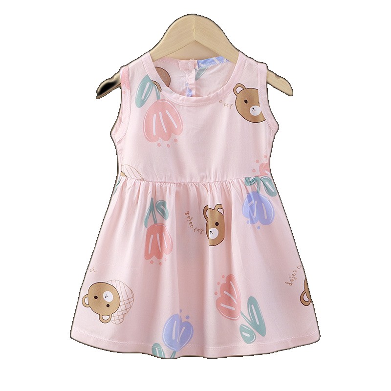 Children's clothing summer children's skirts girls cotton silk baby dresses princess wholesale sundresses clothes 22 22