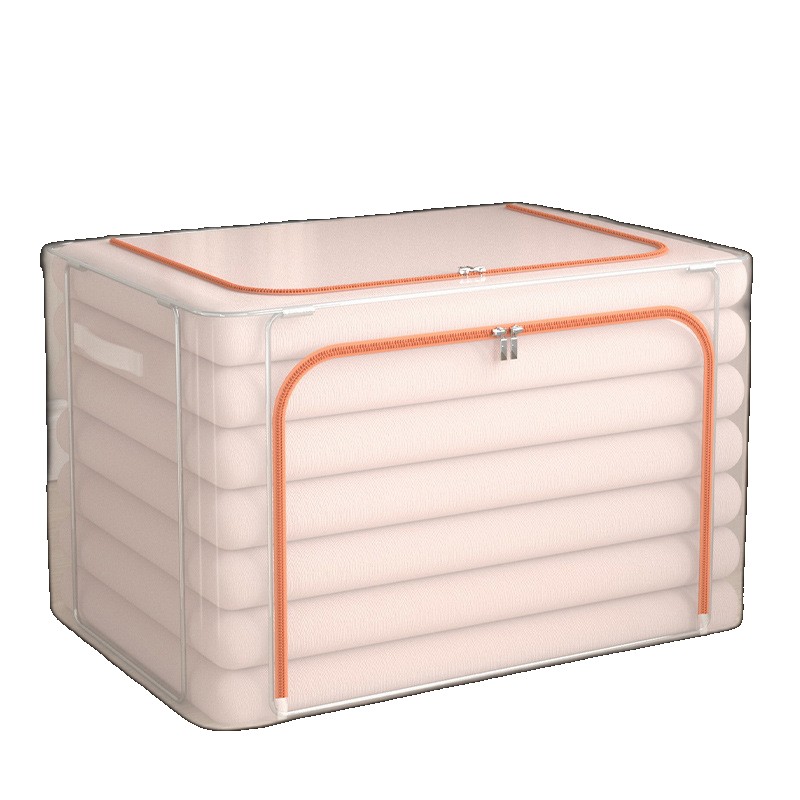 Clothes storage box clothing bag wardrobe folding dormitory cabinet transparent home organization artifact artifact