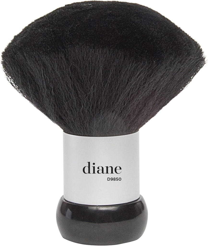 Diane Neck Duster Brush for Hair Cutting, Removes Loose Hair from Neckline and Ears, Soft Nylon Bristles, Stand Up Base, 5” (One Size)