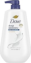 Dove Body Wash Deep Moisture for 24hr Lotion-Soft Skin Moisture Moisturizing Skin Cleanser with No Sulfates No Parabens 30.6 oz (One Size)