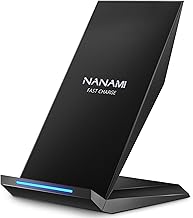 Fast Wireless Charger, NANAMI 15W Qi Certified Wireless Charging Stand Compatible iPhone 17/17 Air/16/15/15 Pro/15 Plus/15 Pro Max/14/13/12, for Samsung Galaxy S25/S24/S23/S22/S21 and Qi-Enabled Phone (One Size)