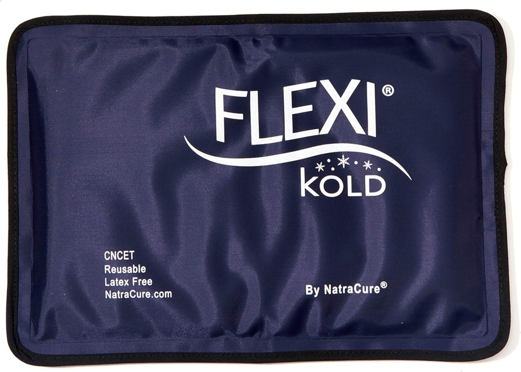 FlexiKold Gel Soft Flexible Ice Packs for Injuries - Reusable Freezer Cold Pack, Cold Compress & Cooling Gel Pad for Face, Shoulder, Hip, Leg, Arm, Ankle & Foot Injury - Medium - 7.5” x 11” (One Size)