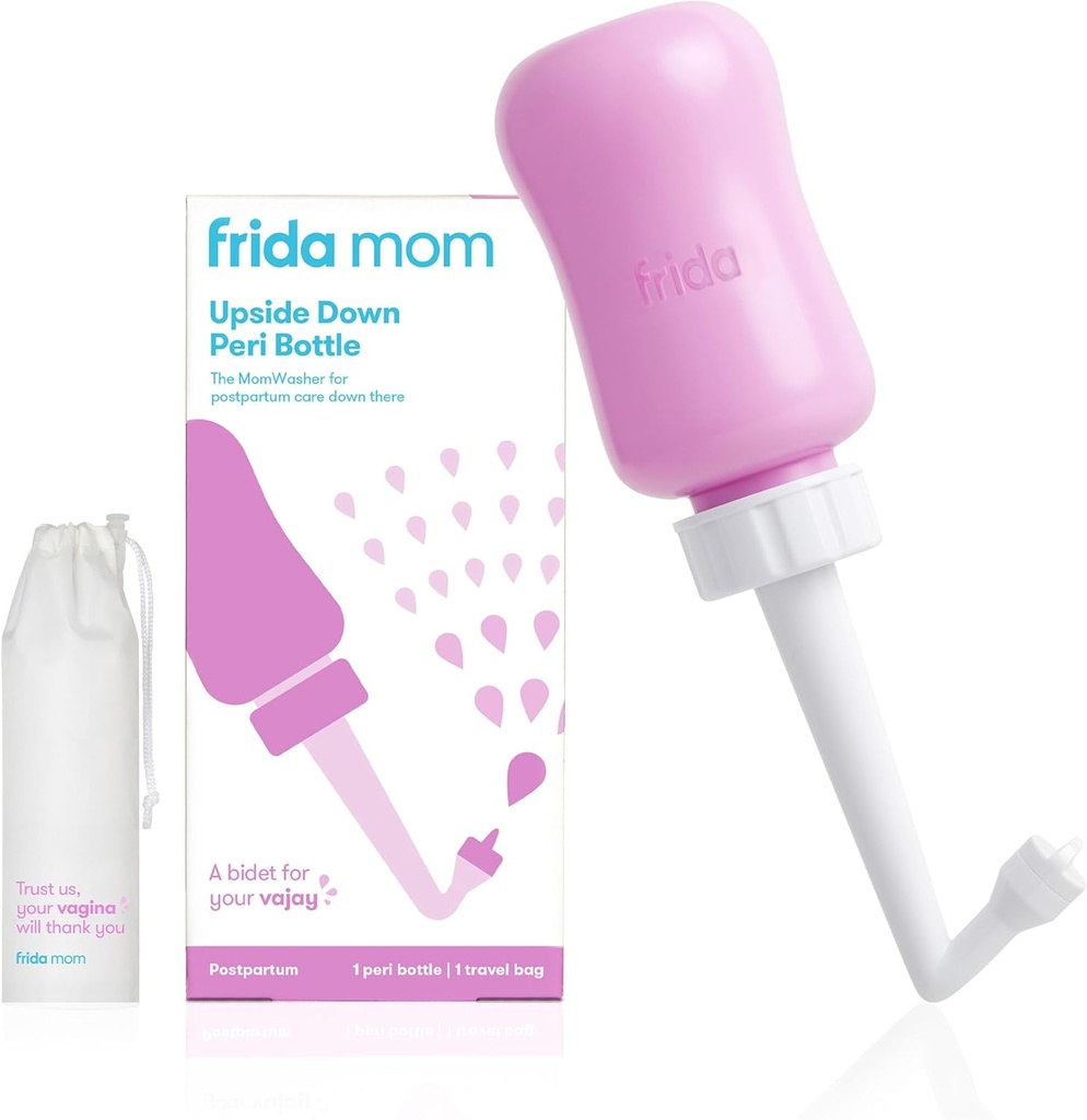 Frida Mom Upside Down Peri Bottle for Postpartum Care, Portable Bidet Perineal Cleansing and Recovery for New Mom, The Original Fridababy MomWasher (One Size)