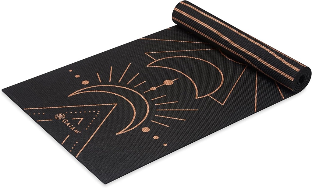 Gaiam Yoga Mat - Premium Print Reversible Extra Thick Non Slip Exercise & Fitness Mat for All Types of Yoga, Pilates & Floor Workouts