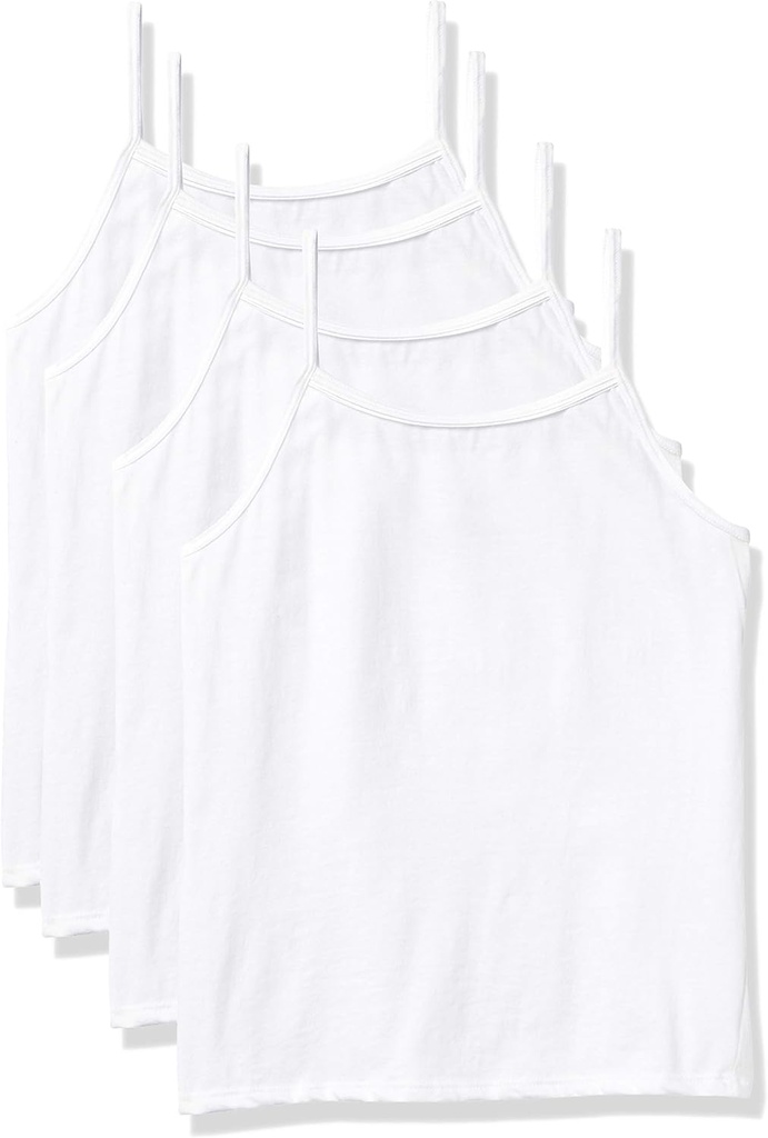 Girls' Camisole, 100% Cotton Tagless Cami, Toddler Sizing, Multiple Packs & Colors Available (One Size)