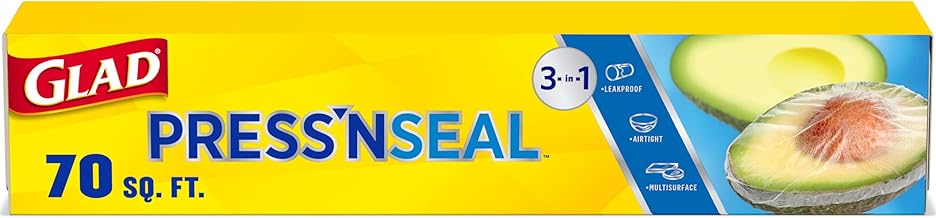 Glad Press'N Seal Food Plastic Wrap, 70 Square Foot Roll (Package May Vary) (One Size)