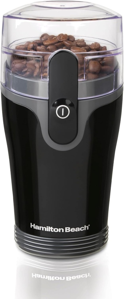 Hamilton Beach Fresh Grind Electric Coffee Grinder for Beans, Spices and More, Stainless Steel Blades, Removable Chamber, Makes up to 12 Cups, Black (One Size)