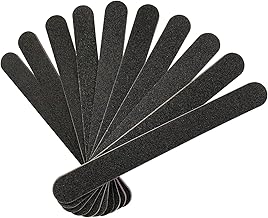 HeeYaa Nail File 10 PCS Professional Double Sided 100/180 Grit Nail Files Emery Board Black Manicure Pedicure Tool and Nail Buffering Files (One Size)
