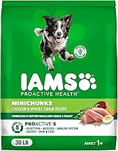 IAMS Proactive Health Adult Minichunks Premium Dry Dog Food, Adult Dog Food Dry Recipe, 30 lb. Bag (One Size)