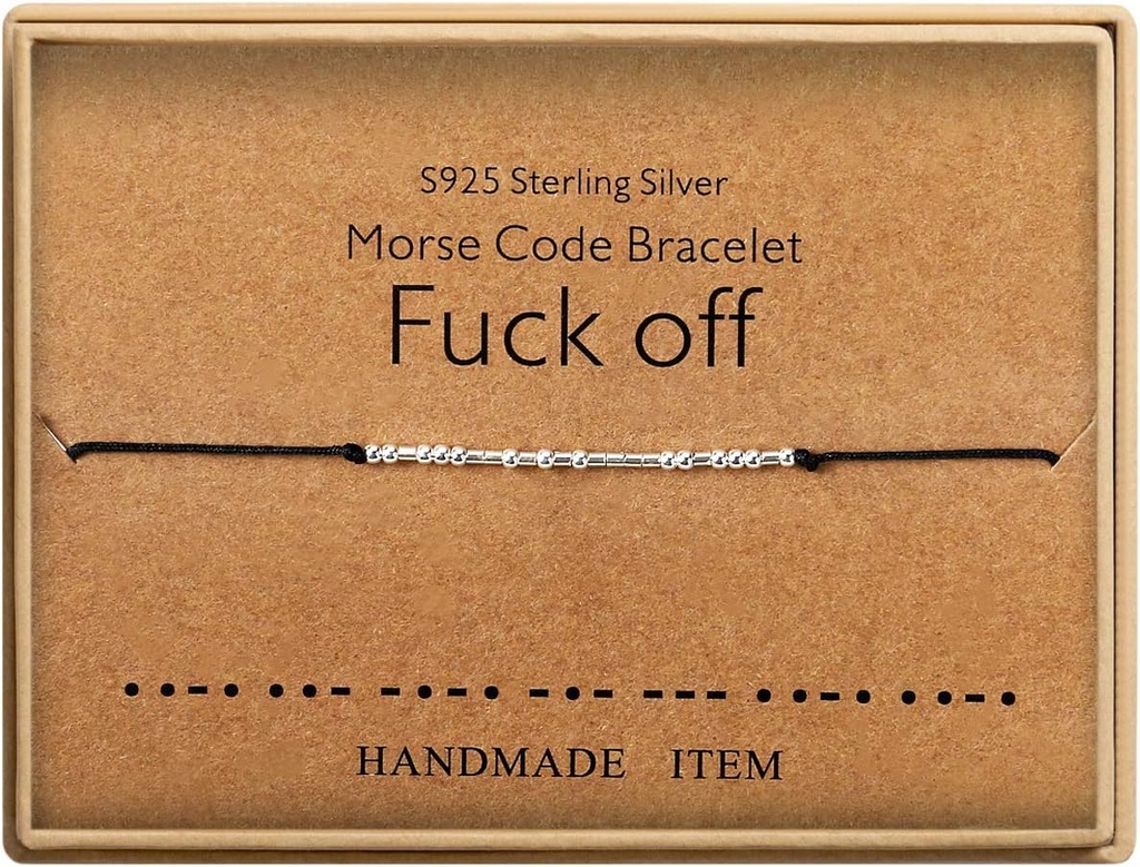 Inspirational Gifts for Women, Morse Code Funny Gifts Bracelets for Women, Morse Code Bracelets Friend Gifts (One Size)