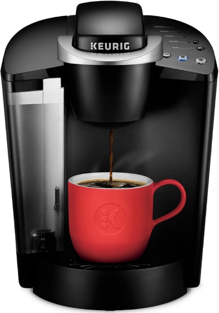 Keurig K-Classic Single Serve K-Cup Pod Coffee Maker, with 3 Brew Sizes, 48oz Removable Reservoir, Black (One Size)