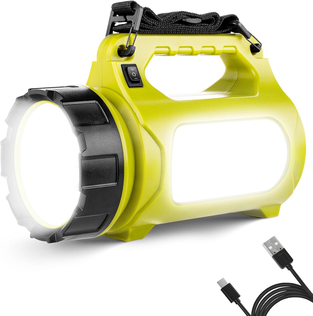 LE Rechargeable LED Lantern, Camping Essentials, 1000LM, 5 Light Modes, Power Bank, IPX4 Waterproof, Lantern Flashlight for Hurricane Emergency, Hiking, Home and More, USB Cable Included (One Size)