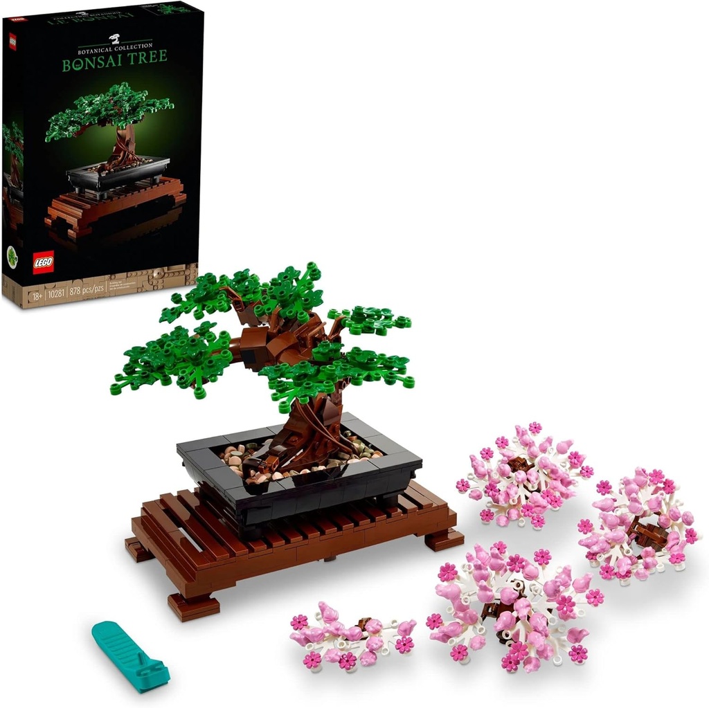 LEGO Botanicals Bonsai Tree Building Set - Artificial Bonsai Tree Plants for Home Decor, Adults Ages 18+ - Faux, Fake Plants for Table, Desk, Office - Birthday Gift for Men & Women - 10281 (One Size)