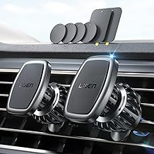 LISEN 2 Pack Magnetic Phone Holder for Your Car Magnet for Phone Car Mount Vent 6 Military Magnets Vent Cell Phone Holder Mount for Car Plate Fit All, Gifts for Women Men, Car Accessories (One Size)