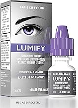 LUMIFY Eye Drops for Red Eyes, Redness Reliever for Brighter Looking Eyes, Works in 1 Minute & Lasts Up to 8 Hours, Eye Drops, 0.08 Fl Oz (2.5 mL) (One Size)