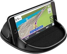 Loncaster Car Phone Holder, Car Phone Mount Silicone Car Pad Mat for Various Dashboards, Slip Free Desk Phone Stand Compatible with iPhone, Samsung, Android Smartphones, GPS Devices and More, Black (One Size)