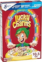 Lucky Charms Gluten Free Cereal with Marshmallows, Kids Breakfast Cereal, Made with Whole Grain, 10.5 oz