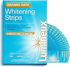 Lumineux Teeth Whitening Strips - 21 Treatments (3 Months) - Peroxide Free - Enamel Safe for Whiter Teeth - Whitening Without The Sensitivity - Dentist Formulated - Sensitivity (One Size)