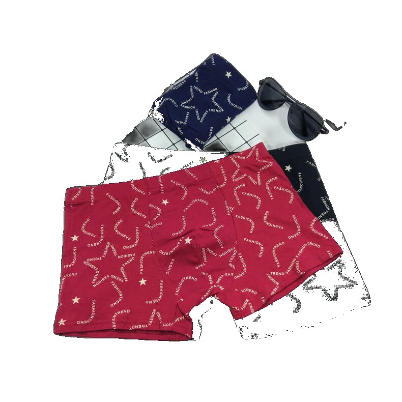 Men's underwear, men's cotton boxer briefs, bottoms, large size pants, shorts wholesale wholesale (One Size)
