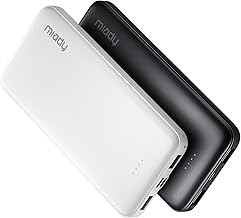 Miady 2-Pack 10000mAh Dual USB Portable Charger, Type-C Charging Power Bank, Slim Battery Pack for iPhone 17/16/15/14, Galaxy S24/22, Android etc (One Size)