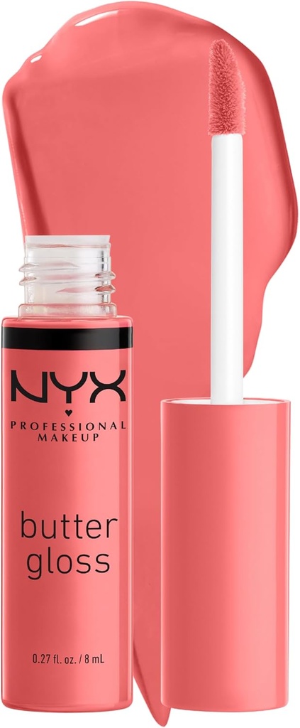 NYX PROFESSIONAL MAKEUP Butter Gloss, Non-Sticky Lip Gloss - Creme Brulee (Natural) (One Size)