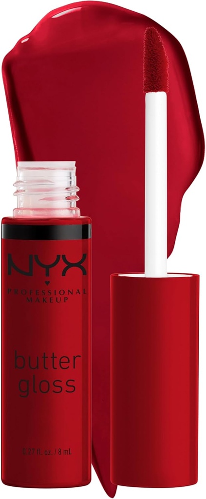 NYX PROFESSIONAL MAKEUP Butter Gloss, Non-Sticky Lip Gloss - Rocky Road (Wine) (One Size)