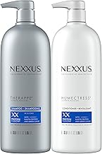 Nexxus Shampoo and Conditioner Therappe Humectress 2 Count for Dry Hair Silicone-Free, Moisturizing Caviar Complex and Elastin Protein for thicker and stronger hair 33.8 oz (One Size)