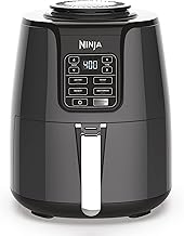 Ninja | Air Fryer | 4 QT Capacity | 4-in1 Roast, Crisp, Roast, Reheats, & Dehydrates | Dishwasher Safe Parts | Includes 20 Easy & Healthy Recipes | Compact | Grey | AF101 (One Size)