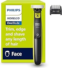 Norelco Philips OneBlade 360 Hybrid Face, Electric Beard Trimmer and Shaver, with 360 Blade Technology, 1x 360 Blade for Face, 5in1 Adjustable Comb, Model QP2724/90 (One Size)