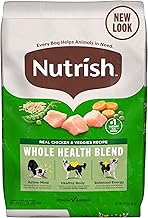 Nutrish Real Chicken & Veggies Recipe Whole Health Blend Dry Dog Food, 14 lb. Bag, Packaging May Vary (Rachael Ray)