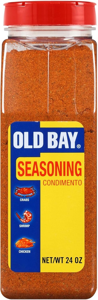 OLD BAY Seasoning, 24 oz - One 24 Ounce Container of OLD BAY All-Purpose Seasoning with Unique Blend of 18 Spices and Herbs for Crabs, Shrimp, Poultry, Fries, and More (One Size)
