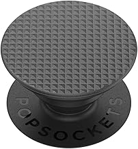 PopSockets Adhesive Phone Grip, Holder, Phone Stand, Black - Knurled Texture Black (One Size)