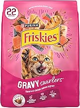 Purina Friskies Gravy Swirlers with Flavors of Chicken, Salmon and Gravy Dry Cat Food - 22 lb. Bag (One Size)