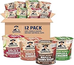 Quaker Instant Oatmeal Express Cups, 4 Flavor Variety Pack, 1.76 Ounce (Pack of 12) (One Size)