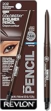 Revlon ColorStay Pencil Waterproof Eyeliner, Smudge-Proof, Eye Makeup with Built-In Sharpener, Long-Lasting, Matte Finish, 202 Black Brown, 0.01 oz (One Size)