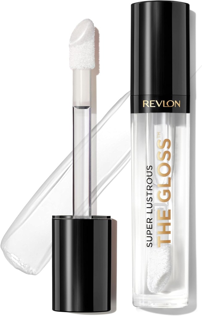Revlon Super Lustrous Lip Gloss, Non-Sticky, Hydrating, High Shine Finish, 200 Crystal Clear, 0.13 oz (One Size)