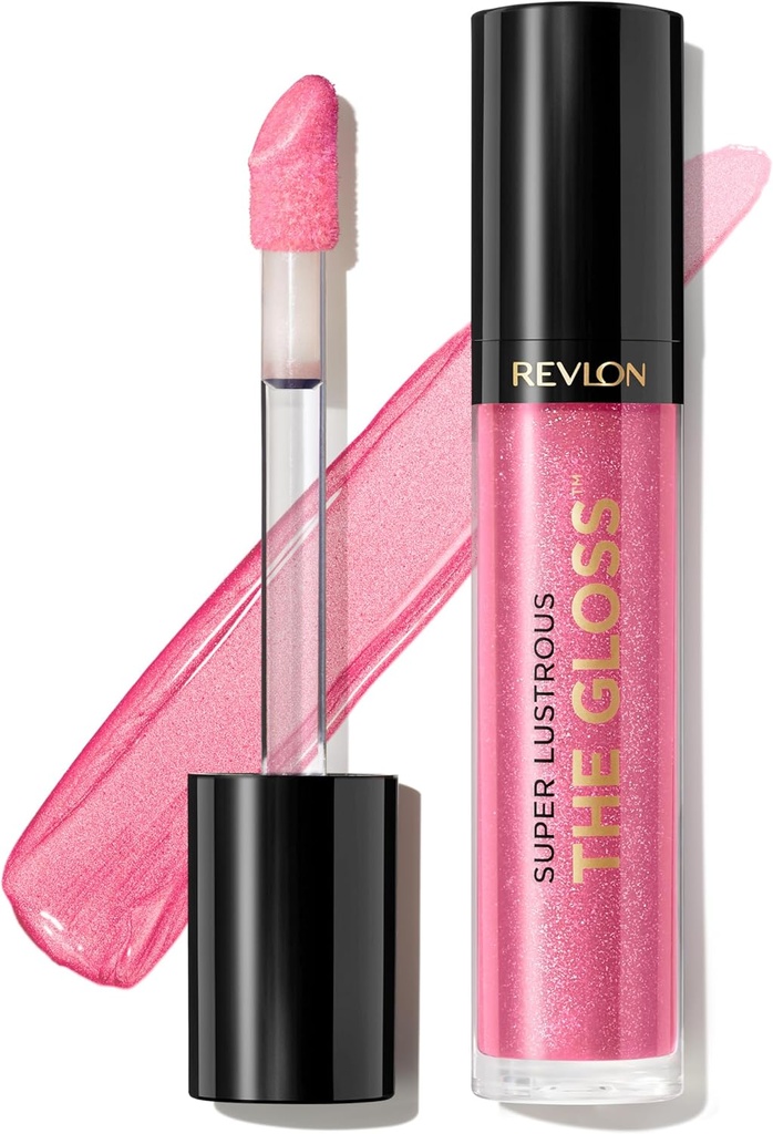 Revlon Super Lustrous Lip Gloss, Non-Sticky, Hydrating, High Shine Finish, 210 Pinkissimo, 0.13 oz (One Size)